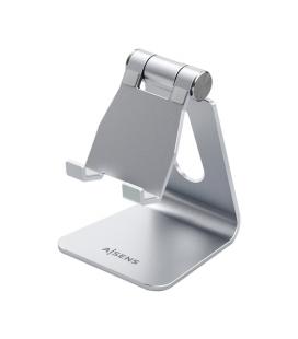 AISENS Soporte De Sobremesa Tamaño M Ajustable (1 Pivote) Para Movil / Tablet, Plata - Imagen 1