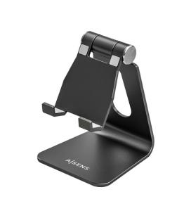 AISENS Soporte De Sobremesa Tamaño M Ajustable (1 Pivote) Para Movil / Tablet, Negro - Imagen 1