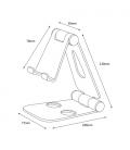 AISENS Soporte De Sobremesa Tamaño XL Ajustable (2 Pivotes) Para Movil / Tablet, Plata - Imagen 6