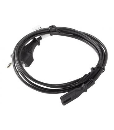 CABLE ALIMENTACION LANBERG VDE CEE 7/16 A IEC 320 C7 3M - Imagen 1