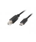 CABLE USB LANBERG USB-C M A USB-B M 2.0 1.8M FERRITA NEGRO - Imagen 1