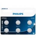 Pack de 6 pilas de botón philips cr2032/ 3v - Imagen 1