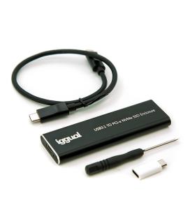 iggual Caja externa USB-C 3.1 SSD M.2 NVMe y SATA