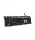 Teclado subblim wired ergo keys silent flat hq/ gris - Imagen 1