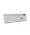 Teclado subblim wired ergo keys silent flat hq/ plata - Imagen 1