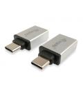 Equip 133473 cambiador de género para cable USB Type C USB Type A Plata - Imagen 2