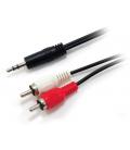 Equip 14709207 cable de audio 2,5 m 3,5mm 2 x RCA Negro - Imagen 2