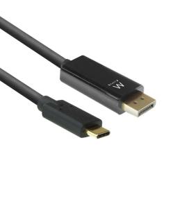 Ewent EW9826 adaptador de cable de vídeo 2 m USB Tipo C DisplayPort Negro - Imagen 1