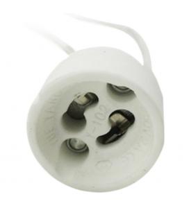 Porta lamparas silever electronics para casquillo gu10 230v 15 cm ( bolsa de 50 unidades)