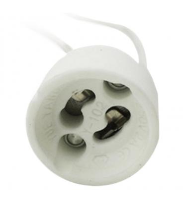 Porta lamparas silever electronics para casquillo gu10 230v 15 cm ( bolsa de 50 unidades) - Imagen 1