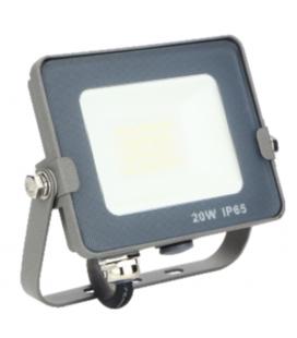 Foco led silver electronics forge+proyector ips 65 20w - 5700k luz fria - 1600lm color gris