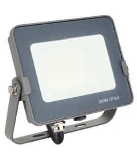 Foco led silver electronics forge+proyector ips 65 30w - 5700k luz fria - 2400lm color gris