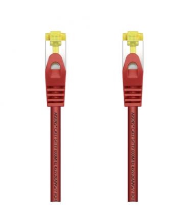 AISENS Cable De Red Latiguillo RJ45 LSZH Cat.7 600 MHz S/FTP PIMF AWG26, Rojo, 1.0 m - Imagen 1
