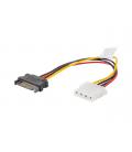 Cable alimentacion lanberg molex hembra - sata macho 15cm - Imagen 2