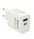 iggual Cargador doble USB QC3.0 + tipo C PD 20W - Imagen 2