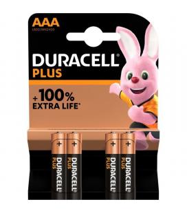 Pack de 4 pilas aaa duracell plus mn2400/ 1.5v/ alcalinas