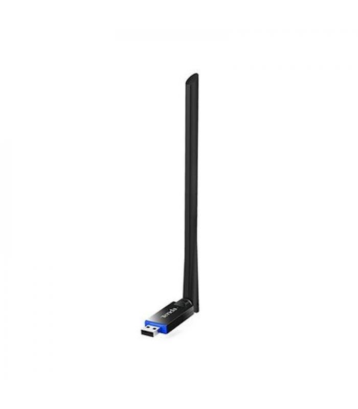 Adaptador inalámbrico usb 2.0 tenda 200/433mbps - - 2.4/5ghz - antena 6dbi - compatible con windows