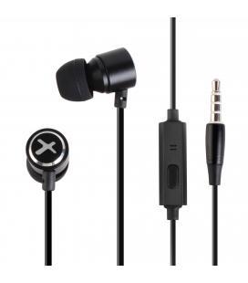 Auriculares phoenix de botón con microfono manos libres colgar y descolgar en cable conector jack 3.5 color negro