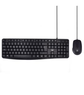 Ewent EW3006 teclado USB QWERTY Español Negro