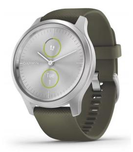 SMARTWATCH GARMIN VIVOMOVE STYLE, SILVER-MOSS GREEN, SILICONE - Imagen 1
