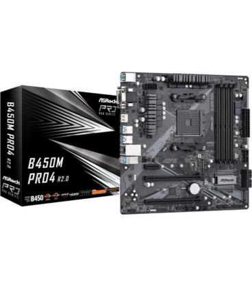 Placa base asrock am4 b450m pro4 r2.0 atx - 4xddr4 - 1xhdmi - 2xusb 2.0 - 4x usb 3.2 - 90 - mxbeg0 - a0uayz - Imagen 1