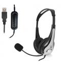 Ewent EW3565 auricular y casco Auriculares Alámbrico Diadema Calls/Music USB tipo A Negro, Blanco - Imagen 2