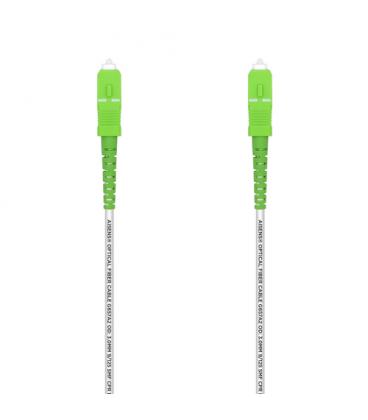 AISENS Cable Fibra Óptica Latiguillo G657A2 3.0 9/125 SMF Simplex CPR DCA LSZH, SC/APC-SC/APC, Blanco, 40 m - Imagen 1
