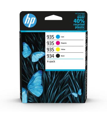 TINTA HP PACK 934 NEGRO Y 935 CIAN MAGENTA AMARILLO - Imagen 1