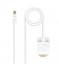 Cable mini displayport a vga nanocable 10.15.4102/ mini dp macho - vga macho/ 2m/ blanco - Imagen 3