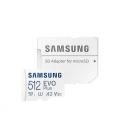Tarjeta de Memoria Samsung EVO Plus 2021 512GB microSD XC con Adaptador/ Clase 10/ 130MBs
