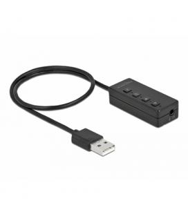 Delock Adaptador USB para auriculares y micrófono - Imagen 1