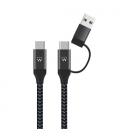 Ewent EW9918 cable USB 1 m USB 3.2 Gen 1 (3.1 Gen 1) USB C Negro - Imagen 3