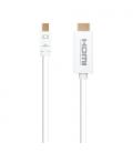 Nanocable Cable conversor Mini DP a HDMI, Mini DP/M - HDMI/M, Blanco, 2.0 M - Imagen 6