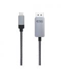 Nanocable 10.15.5002 adaptador de cable de vídeo 1,8 m USB Tipo C DisplayPort Aluminio, Negro - Imagen 4