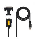 Nanocable CONVERTIDOR USB A SERIE, TIPO A/M-RS232 DB9/M DB25/M, 1,8 M - Imagen 2