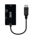 Nanocable Conversor Displayport a VGA / HDMI, 3 en 1, DP 1.2/M-VGA/H-HDMI/H 4K, Negro, 15 cm - Imagen 2