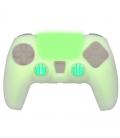 Funda silicona + grips blade fr-tec custom kit glow in the dark para mando ps5/ verde - Imagen 1
