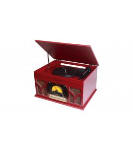 Tocadiscos portatil bluetooth nevir nvr - 806vrbuc rojo - Imagen 1