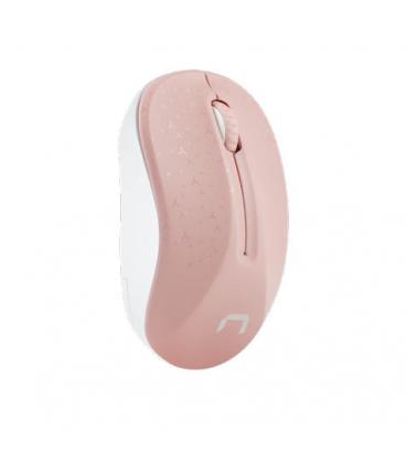 RATON NATEC TOUCAN WIRELESS 1600 DPI OPTICO ROSA-BLANCO - Imagen 1