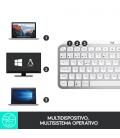 Logitech MX Keys Mini teclado RF Wireless + Bluetooth QWERTY Español Aluminio, Blanco - Imagen 12