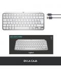 Logitech MX Keys Mini teclado RF Wireless + Bluetooth QWERTY Español Aluminio, Blanco - Imagen 15