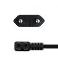 TooQ Cable de Alimentación Acodado CEE7/16/M-C7/H, Negro, 3 m - Imagen 3
