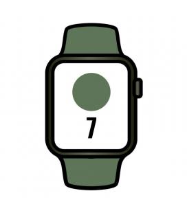 Apple watch series 7/ gps/ 45 mm/ caja de aluminio en verde/ correa deportiva verde trebol - Imagen 1