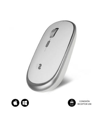 Ratón inalámbrico subblim wireless mini/ hasta 1600 dpi/ plata - Imagen 1