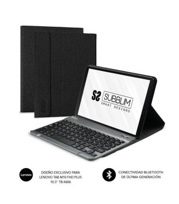 Funda con teclado subblim keytab pro bt para tablet lenovo tab m10 fhd plus de 10.3'/ negra - Imagen 1