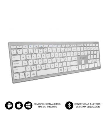 Teclado inalámbrico por bluetooth subblim 2pue200 pure extended/ plata - Imagen 1