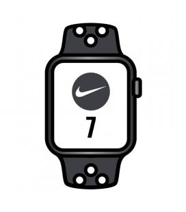 Apple watch series 7/ nike/ gps/ 41 mm/ caja de aluminio en negro medianoche/ correa deportiva nike antracita negro - Imagen 1