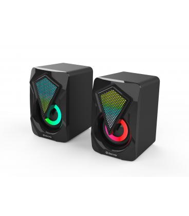 Altavoces gaming denver gas - 500 - 2 x 3w rms - usb - rgb - Imagen 1