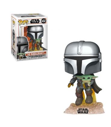 FUNKO POP STAR WARS THE MANDALORIAN MANDALORIAN VOLANDO CON JET & BABY YODA 50959 - 50959