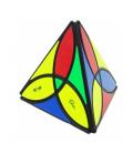 Cubo de rubik qiyi clover pyraminx negro - Imagen 1